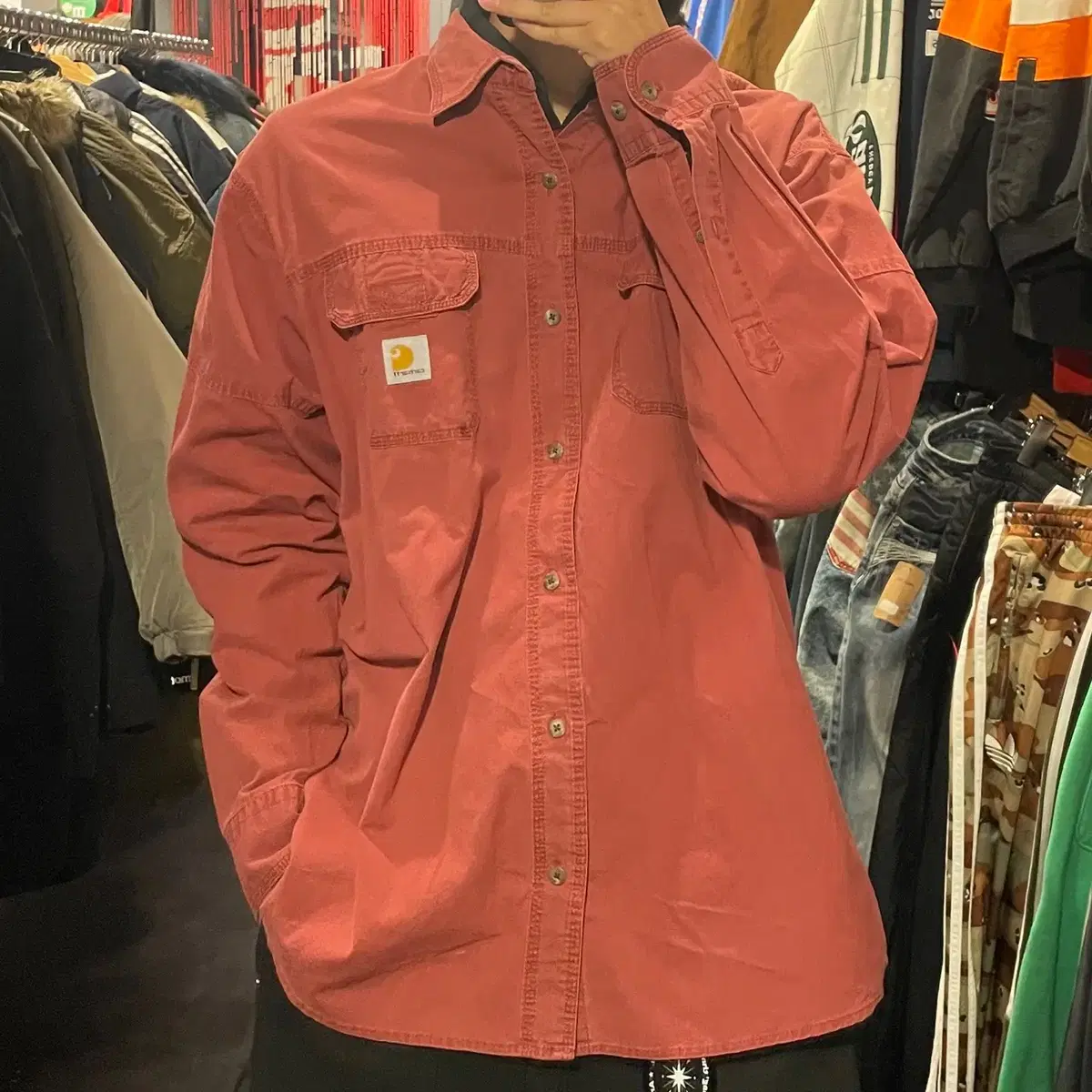 [IM] carhartt 칼하트 코랄 긴팔셔츠