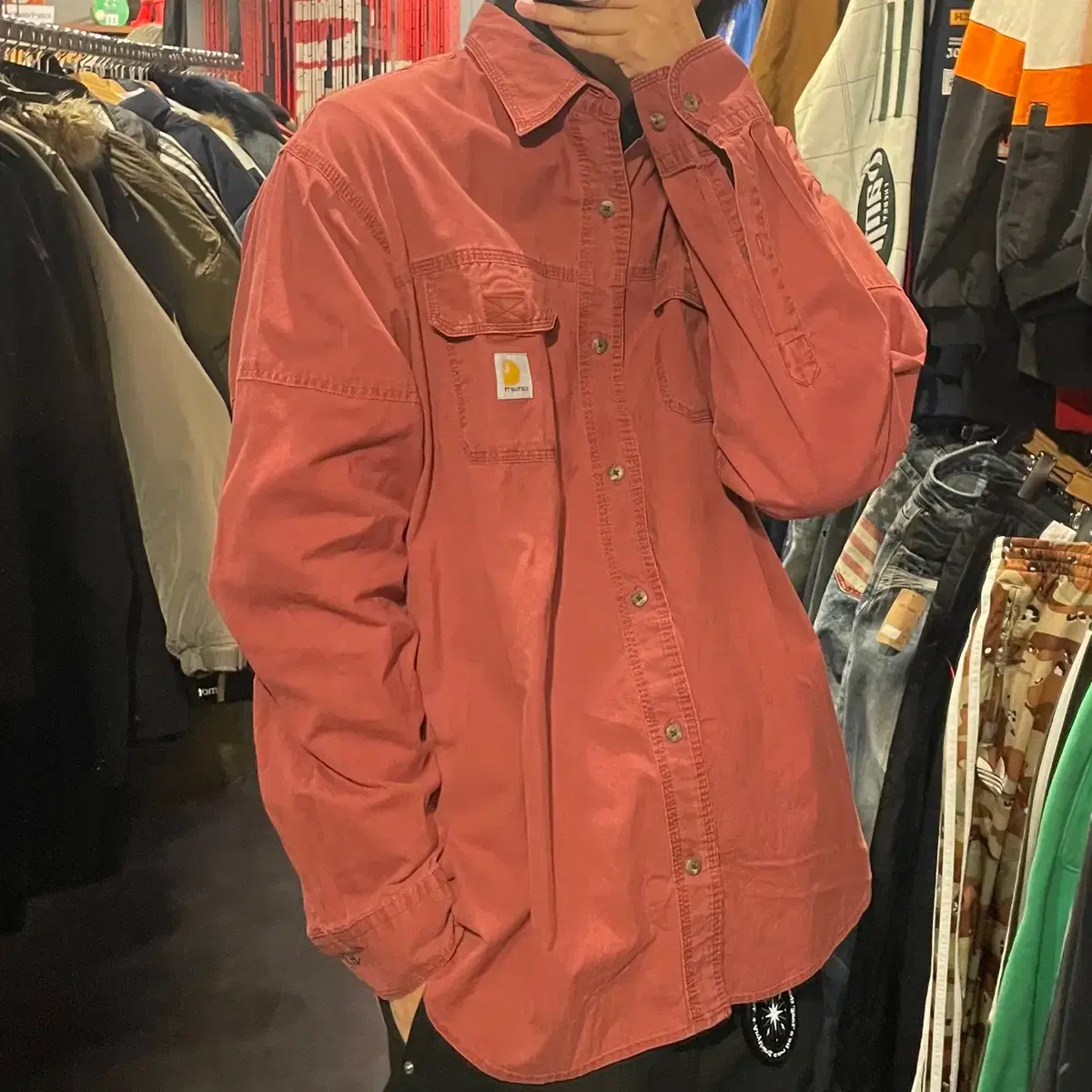 [IM] carhartt 칼하트 코랄 긴팔셔츠