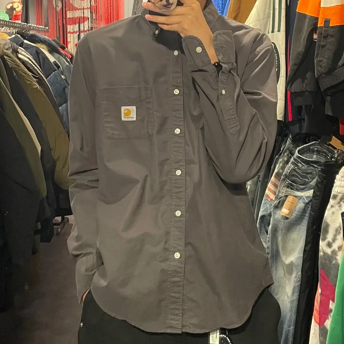 [IM] carhartt 칼하트 차콜 긴팔셔츠