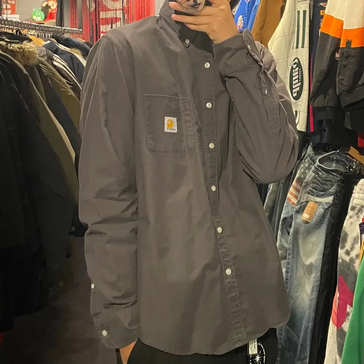 [IM] carhartt 칼하트 차콜 긴팔셔츠