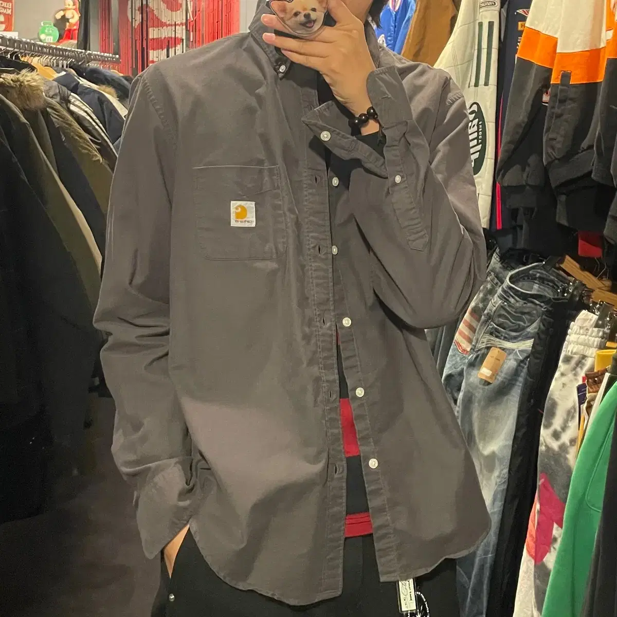 [IM] carhartt 칼하트 차콜 긴팔셔츠