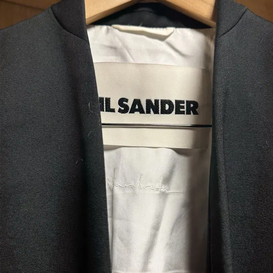 질샌더 Jil Sander 노카라 블레이져 오버핏 자켓 블랙 34