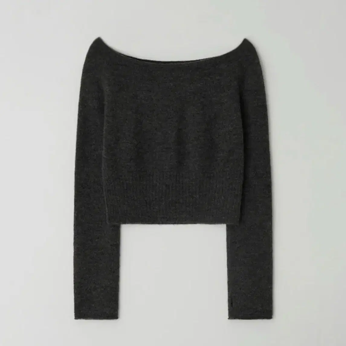 모이아 Shawl Set Knit - Charcoal