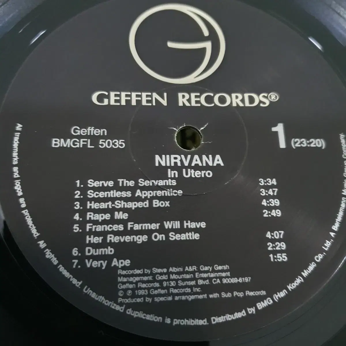 너바나  NIRVANA  LP  1993국내초반     귀한음반