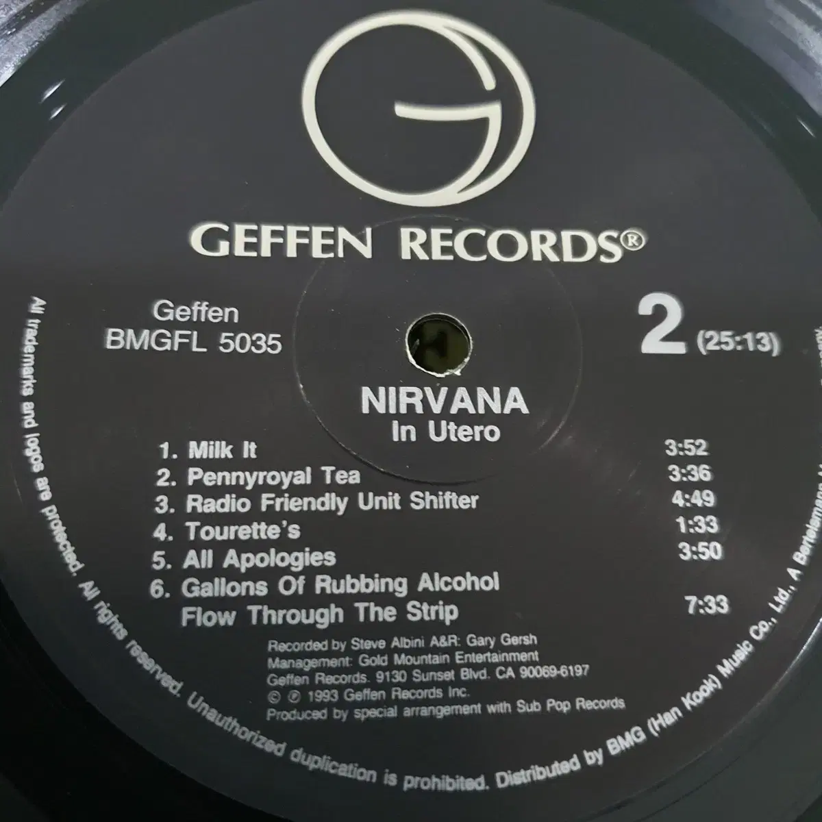 너바나  NIRVANA  LP  1993국내초반     귀한음반