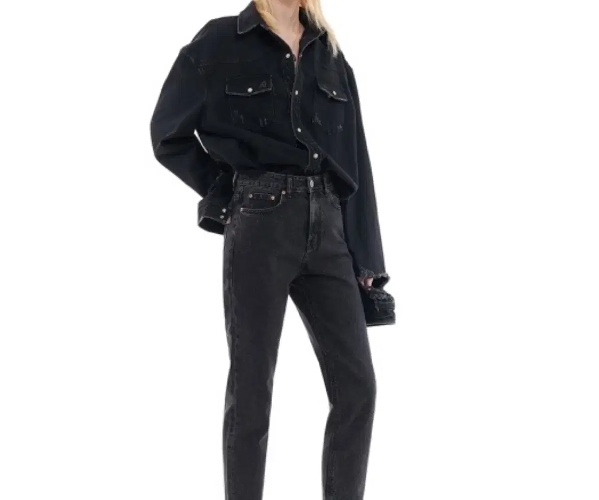 Vuel Black Destroyed Denim Shirt