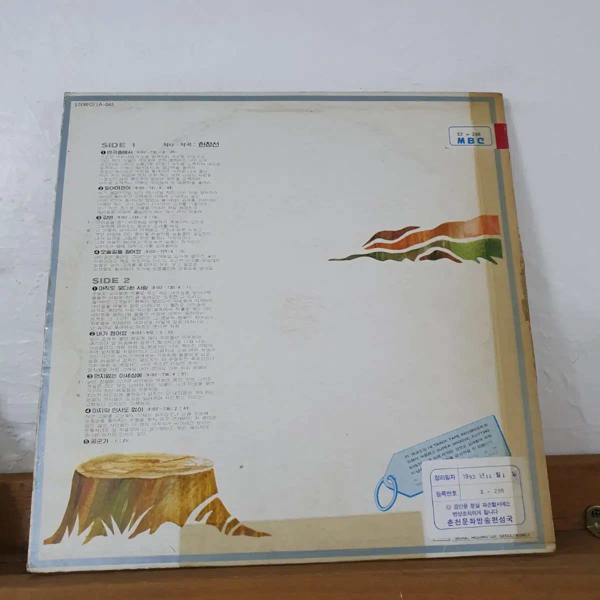 솔개 LP  1981  아직도못다한사랑   한정선작사.작곡집