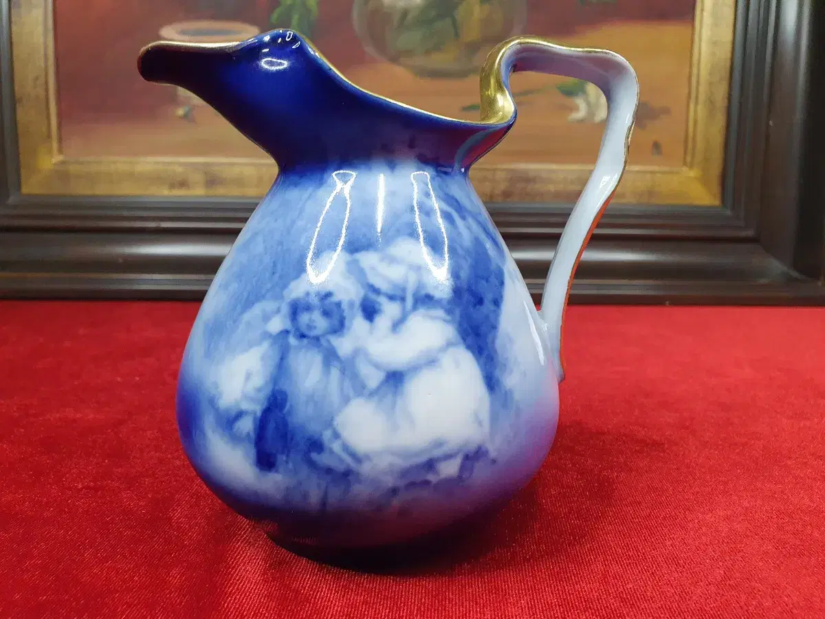 Royal Bayreuth Blue Children Large Jar