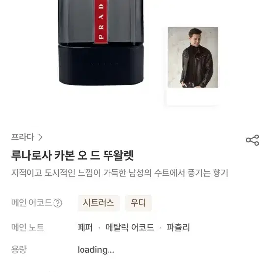 프라다 루나로사 카본 오드뚜왈렛 100ml