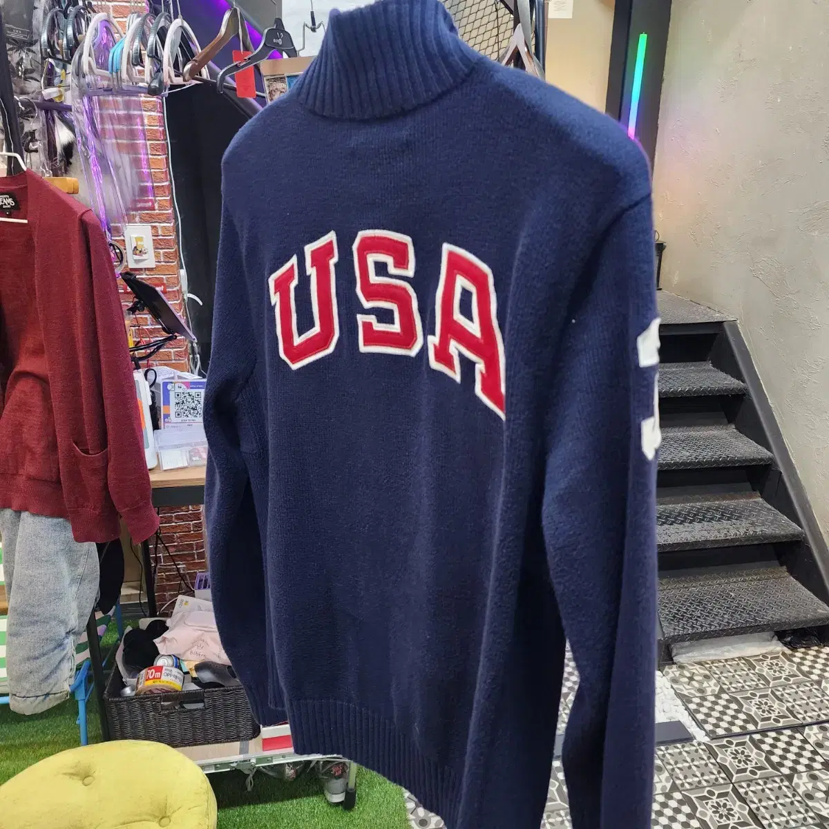 [M] POLO 폴로 랄프로렌 USA 집업 가디건 네이비