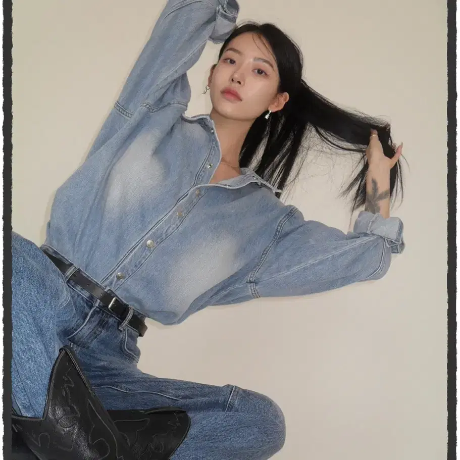 새상품) 페일제이드 빈티지 오버사이즈 데님 셔츠 Vintage Denim