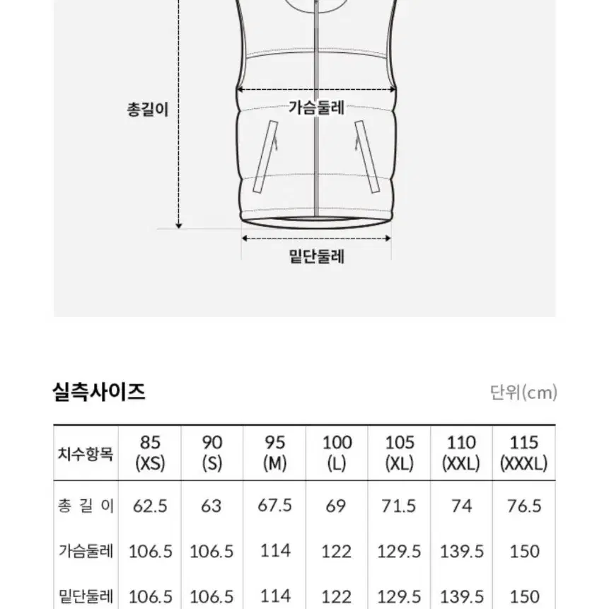 노스페이스 패딩베스트