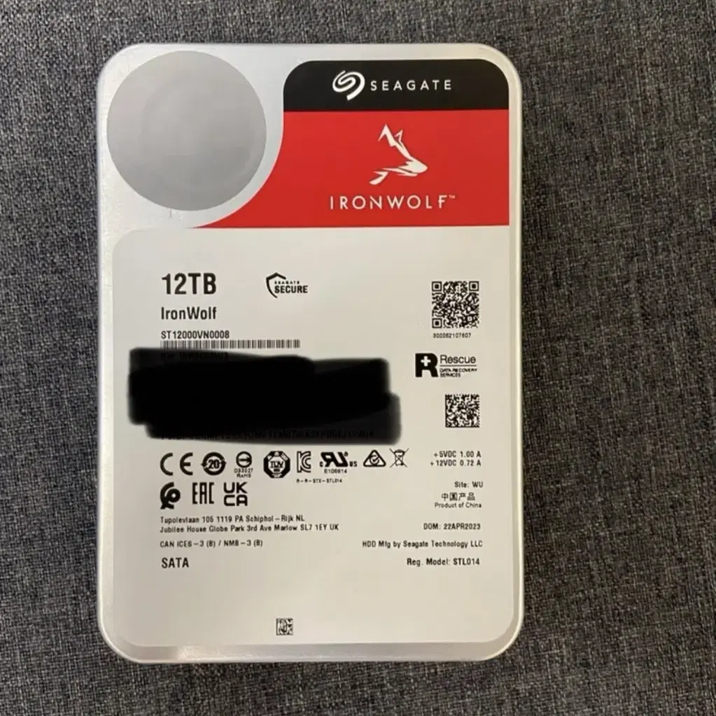 Seagate ironwolf HDD 12TB 판매합니다