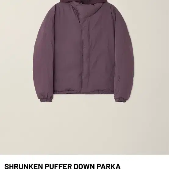 EE SHRUNKEN PUFFER DOWN PARKA PURPLE L