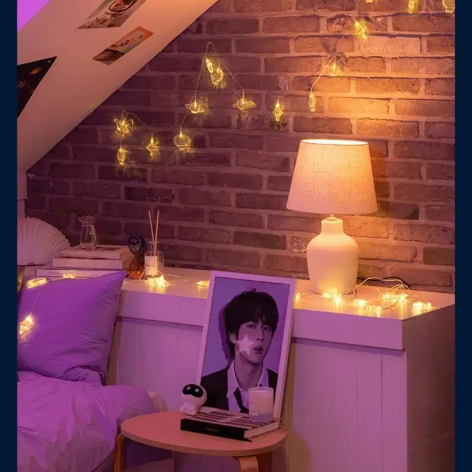 BTS 방탄 Jin 디애넛 우떠 라인 램프 Wootteo Lamp