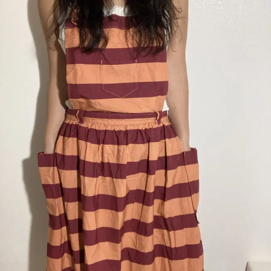 vintage stripe long dress