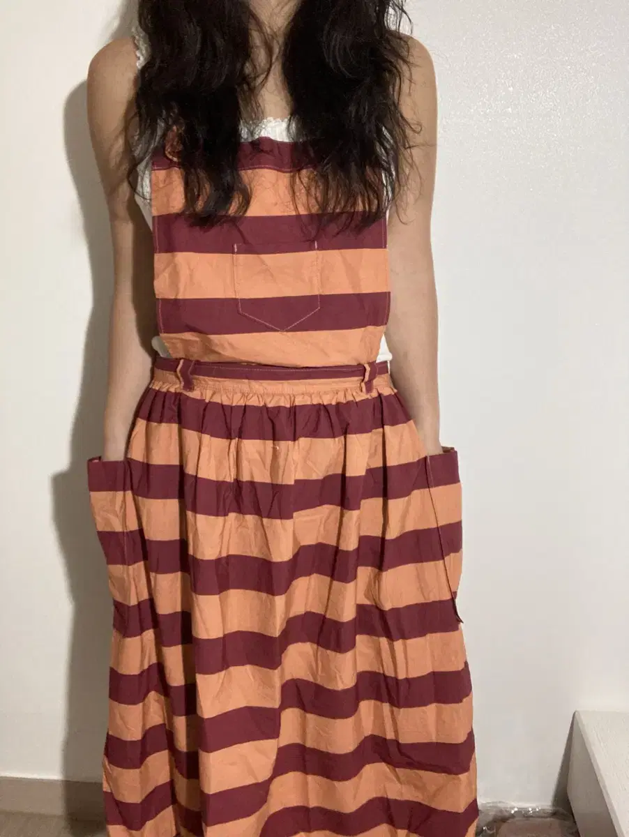 vintage stripe long dress