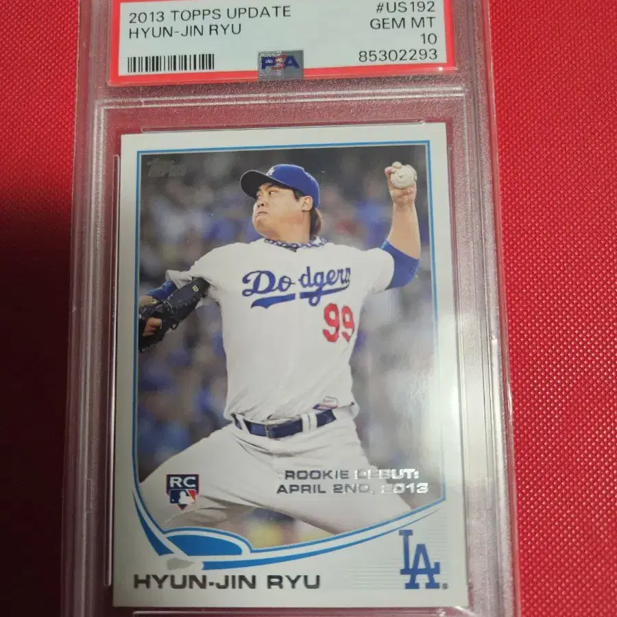 류현진 2013 Topps Update PSA 10등급 루키 카드