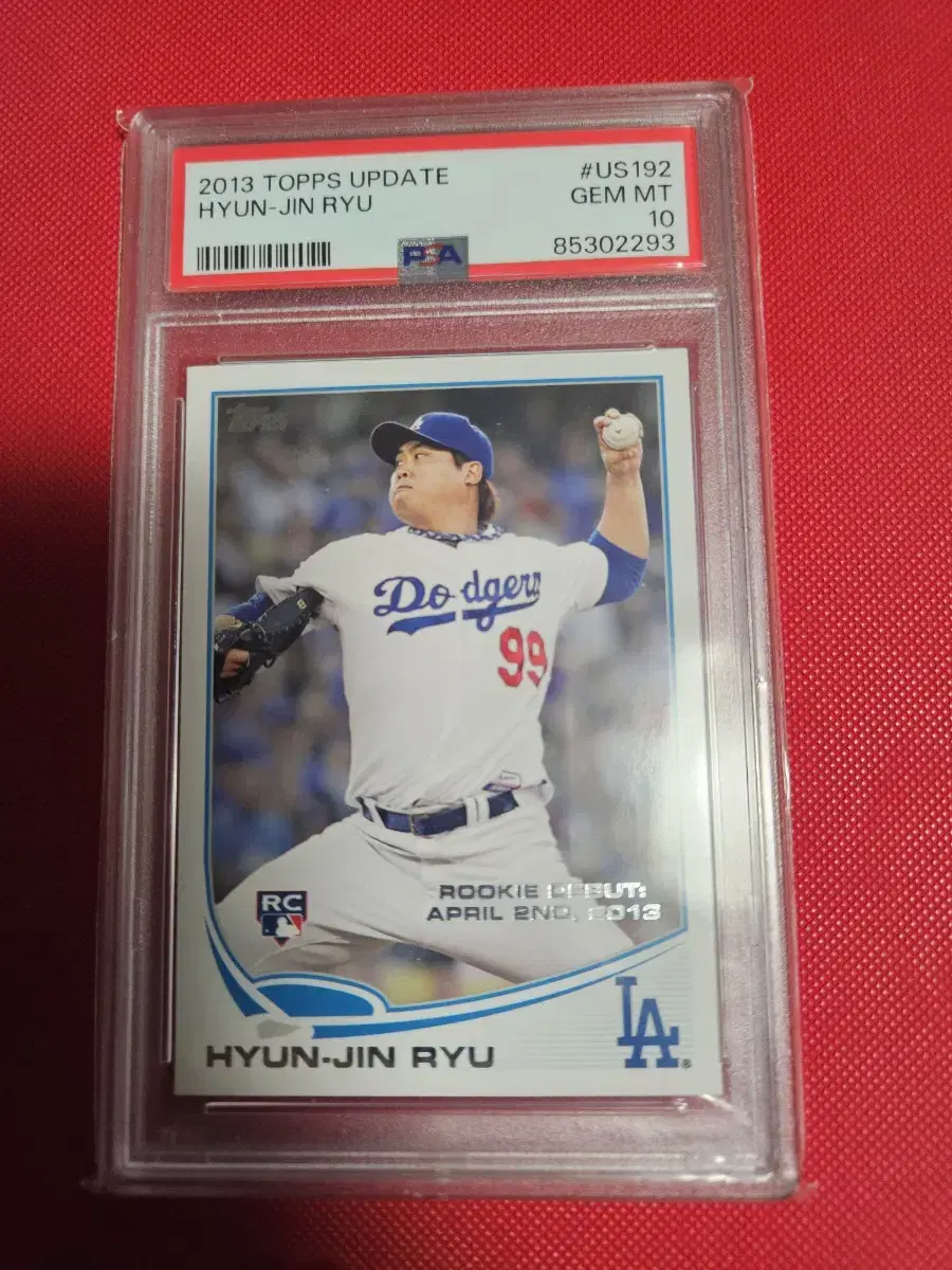 류현진 2013 Topps Update PSA 10등급 루키 카드