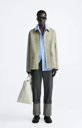 자라 코튼 파카 포켓 포켓 재킷