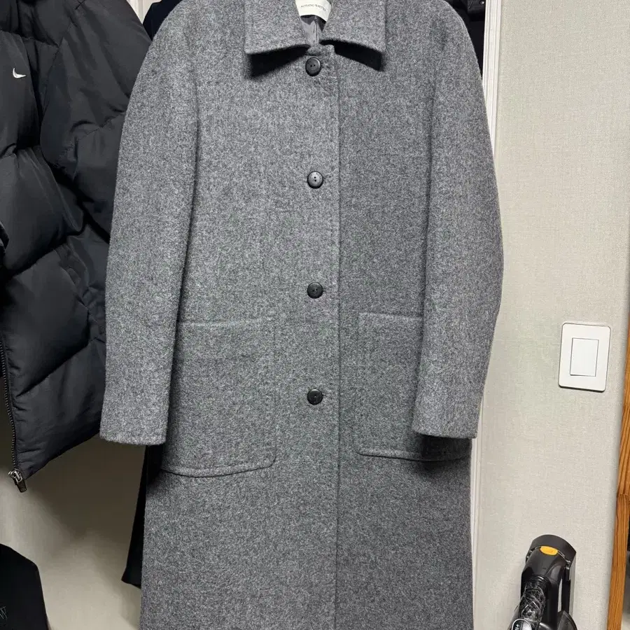 낫띵리튼 코트 Rohmer long wool coat 다크크레이