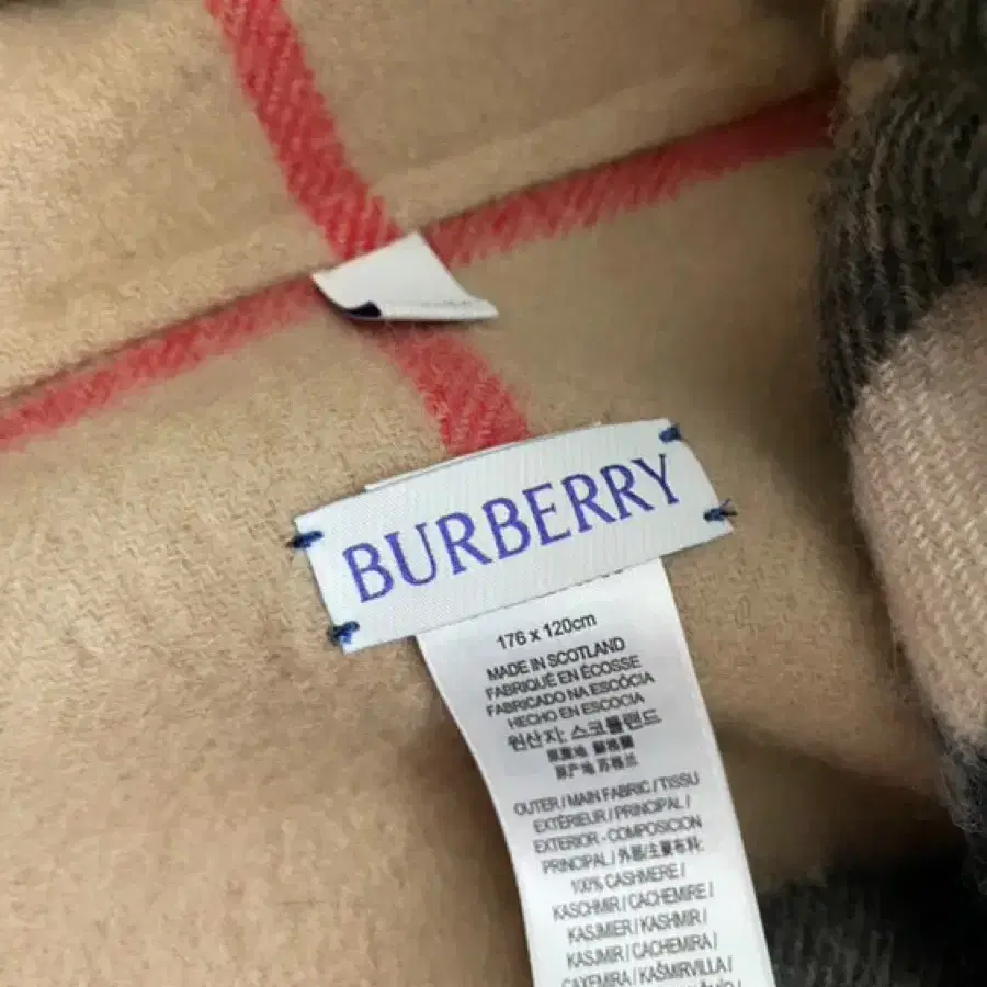 Burberry 후드 빈티지 체크 패턴 리버서블 케이프