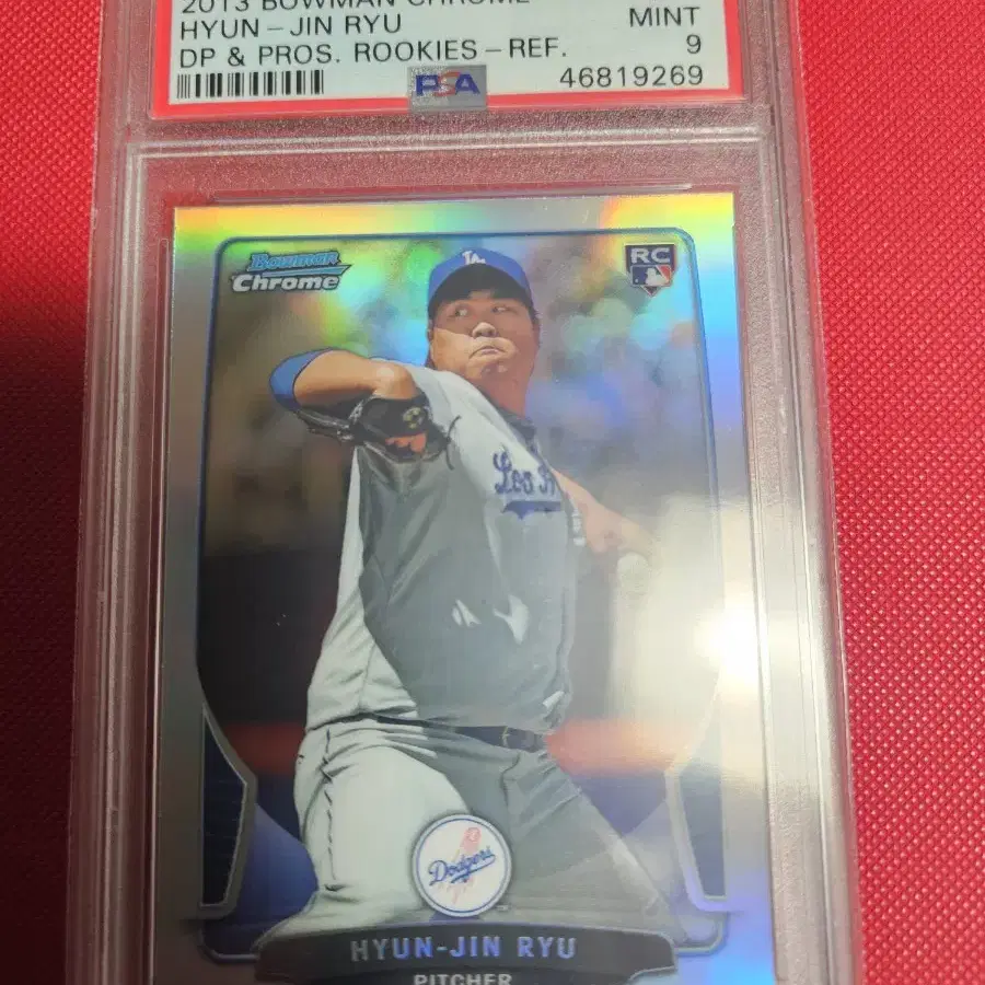 류현진 2013 Bowman Chrome PSA 9등급 리플 루키 카드