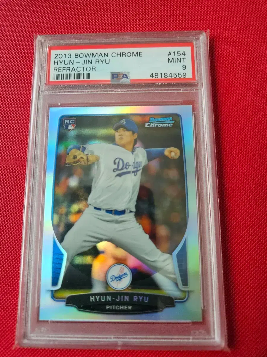 류현진 PSA 9등급 2013 Bowman Chrome 리플 루키 카드