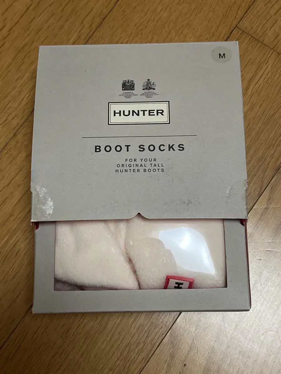 HUNTER BOOT SOCKS 크림색  M 사이즈 팝니다