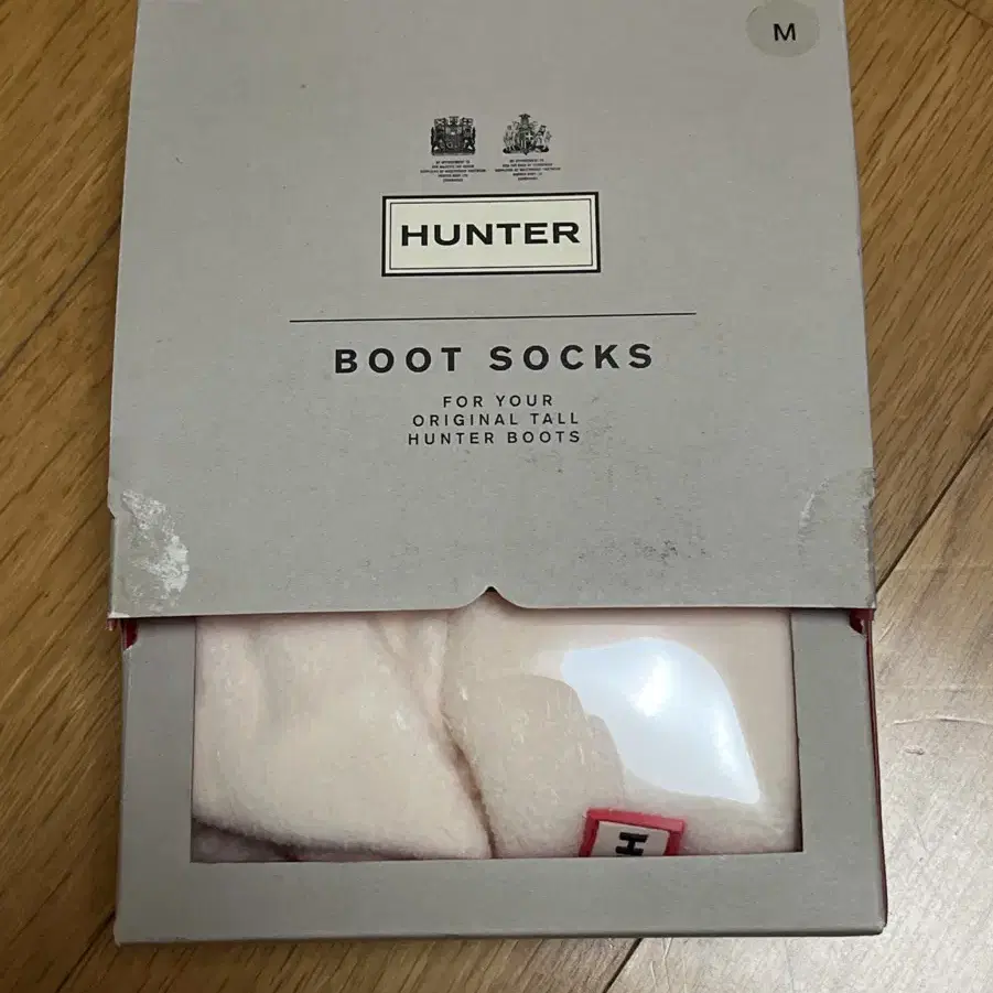 HUNTER BOOT SOCKS 크림색  M 사이즈 팝니다