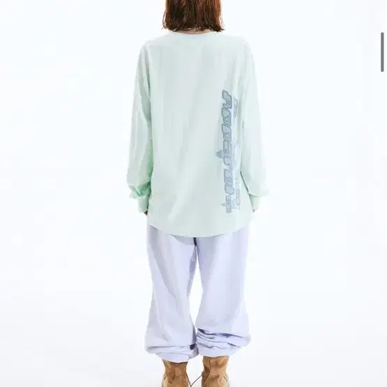 Glitter Cyberpunk L/S Tee Pale Mint