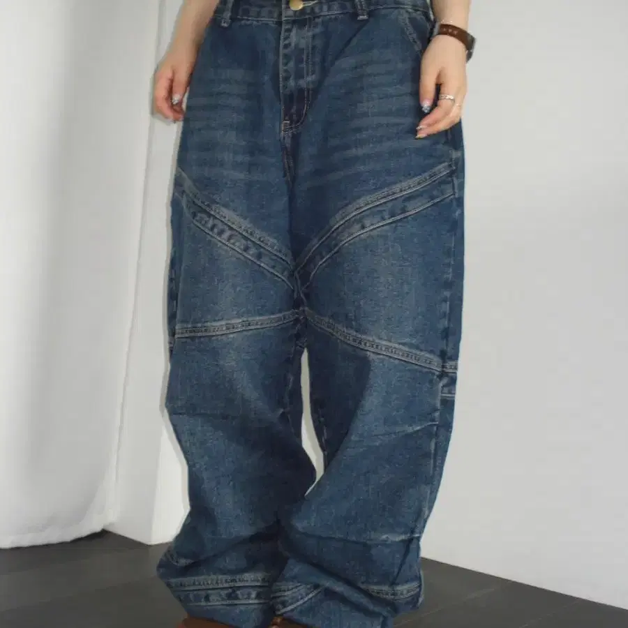 아워캐비넷 incision denim pants