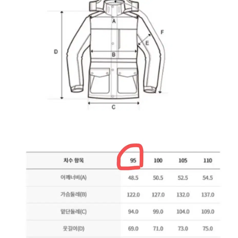 디스커버리 밀포드 구스다운 숏패딩 95