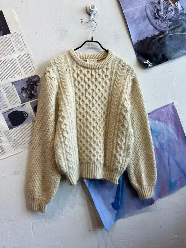 Cottage Knitwear 영국제조 아란 피셔맨 니트