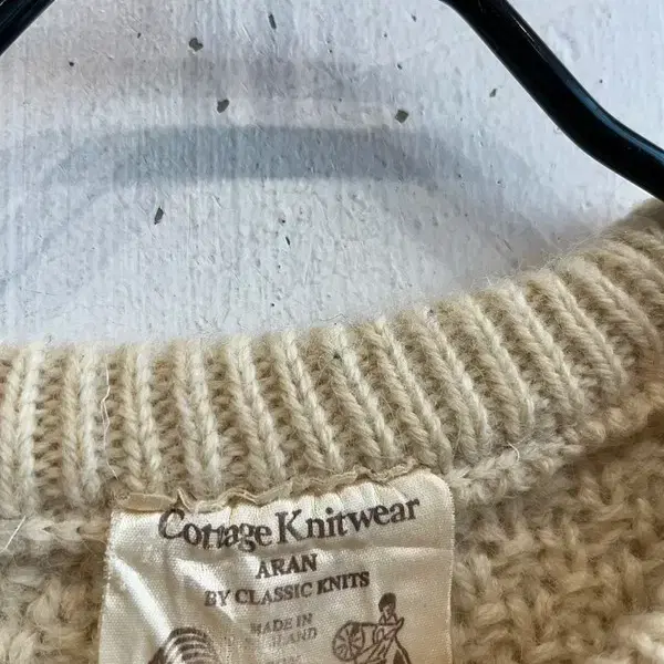 Cottage Knitwear 영국제조 아란 피셔맨 니트