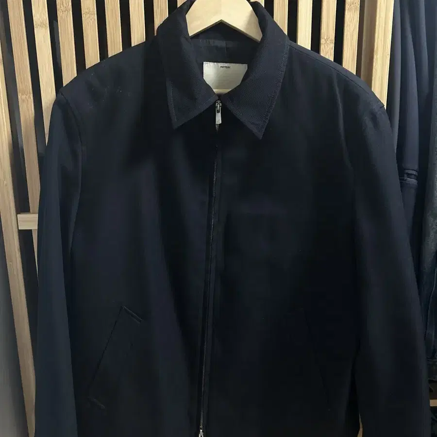 포터리 Wool Drizzler Jacket (다크네이비)