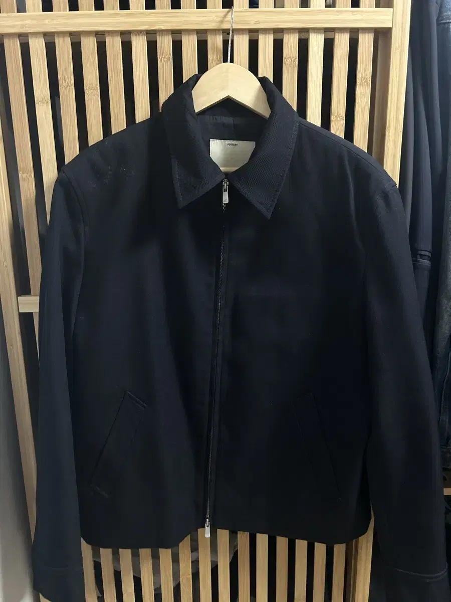 포터리 Wool Drizzler Jacket (다크네이비)