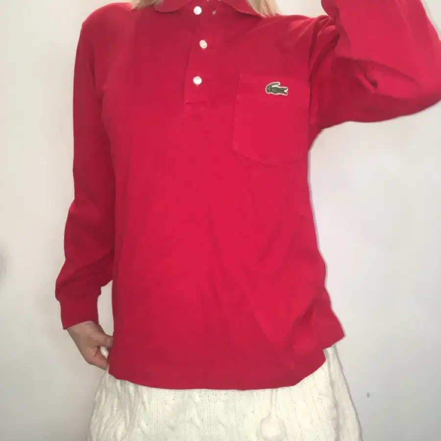 Lacoste 라코스테 레드 카라티셔츠