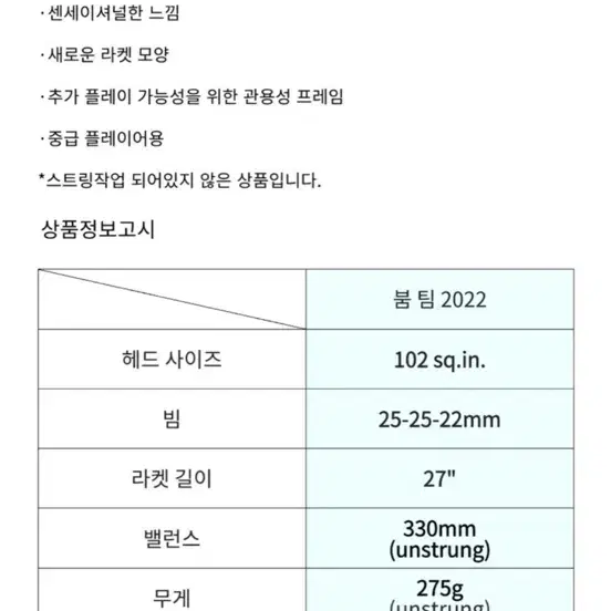 헤드 테니스라켓 헤드 붐 2022, 275g