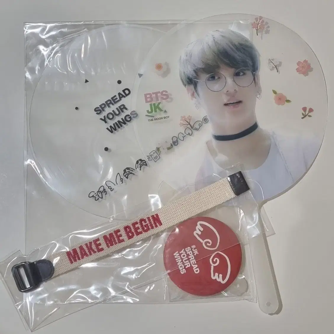 bts 방탄소년단 봄날 spring day kit 투명부채 정국 슈가