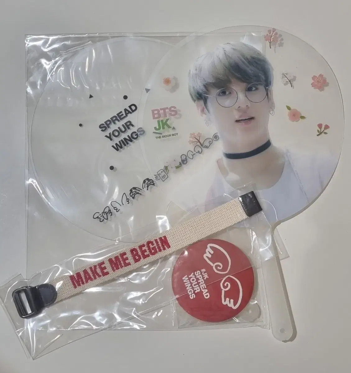 bts 방탄소년단 봄날 spring day kit 투명부채 정국 슈가