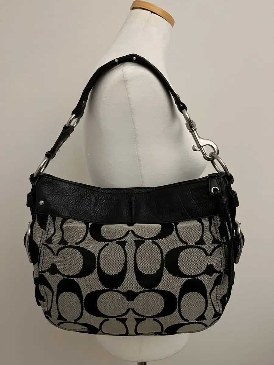 coach gray&black shoulder bag