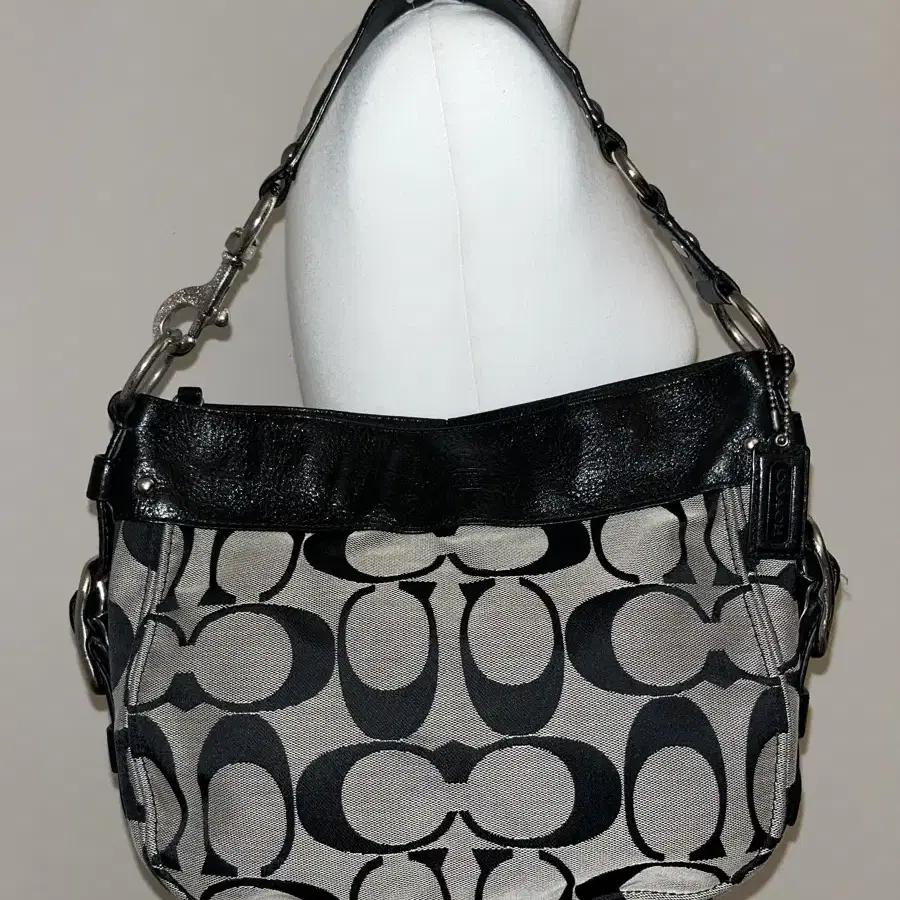 coach gray&black shoulder bag