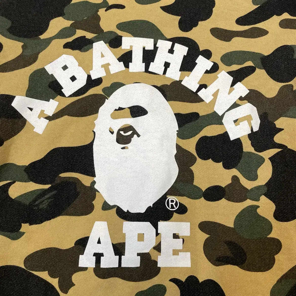 bape 베이프 1st 컬리지 카모 스웻셔츠 L