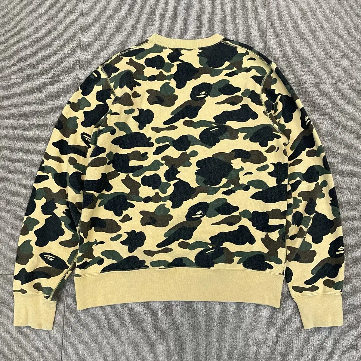 bape 베이프 1st 컬리지 카모 스웻셔츠 L