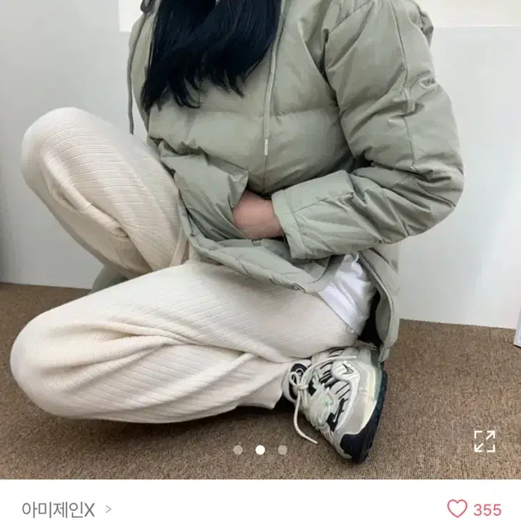 에이블리 패딩 후드 / 카키 / 꾸안꾸 *학생 추천