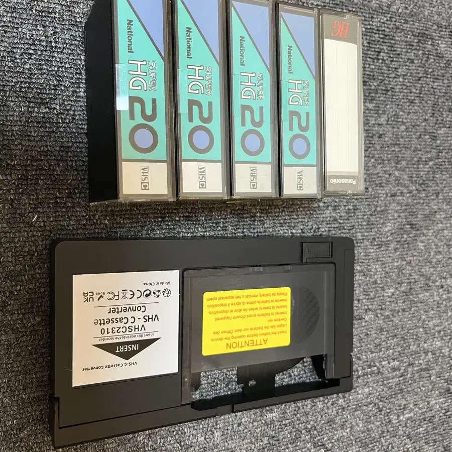 VHSC 재녹화용 5개, VHS-C - VHS 변환기