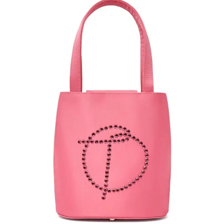 openyy satin logo tote pink