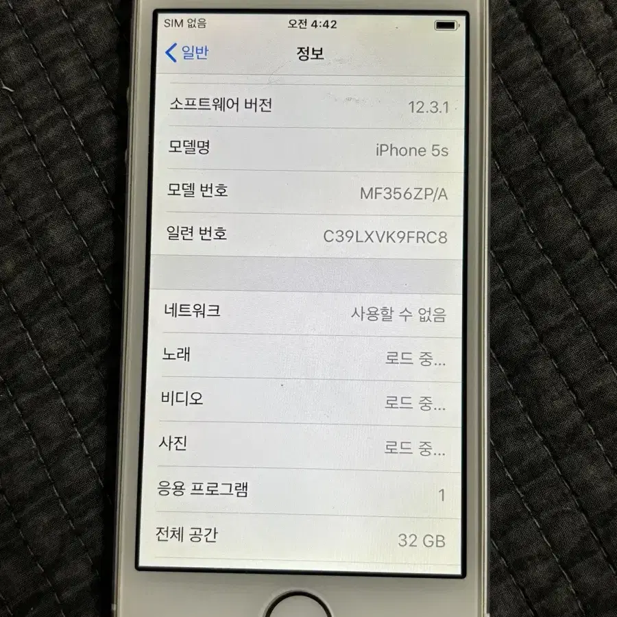 iPhone5s 16GB Silver  50089