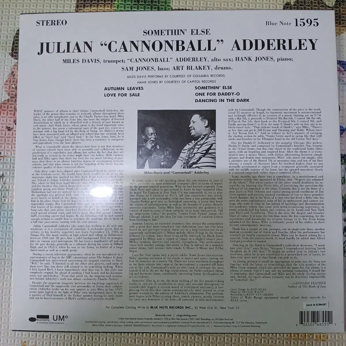 Lp중고 미개봉 CANNONBALL ADDERLEY 음반 판매합니다.